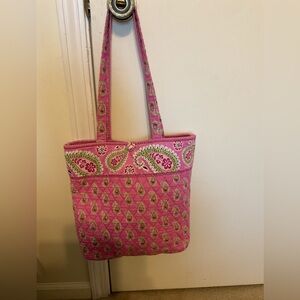 Vera Bradley Bermuda Pink Lime Paisley Floral Tote